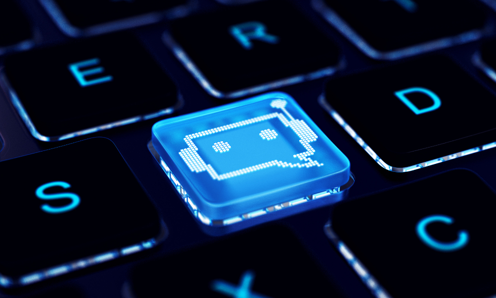 A fake ai keyboard button on a laptop