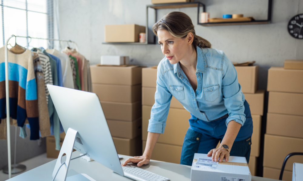 Female business owner short on time