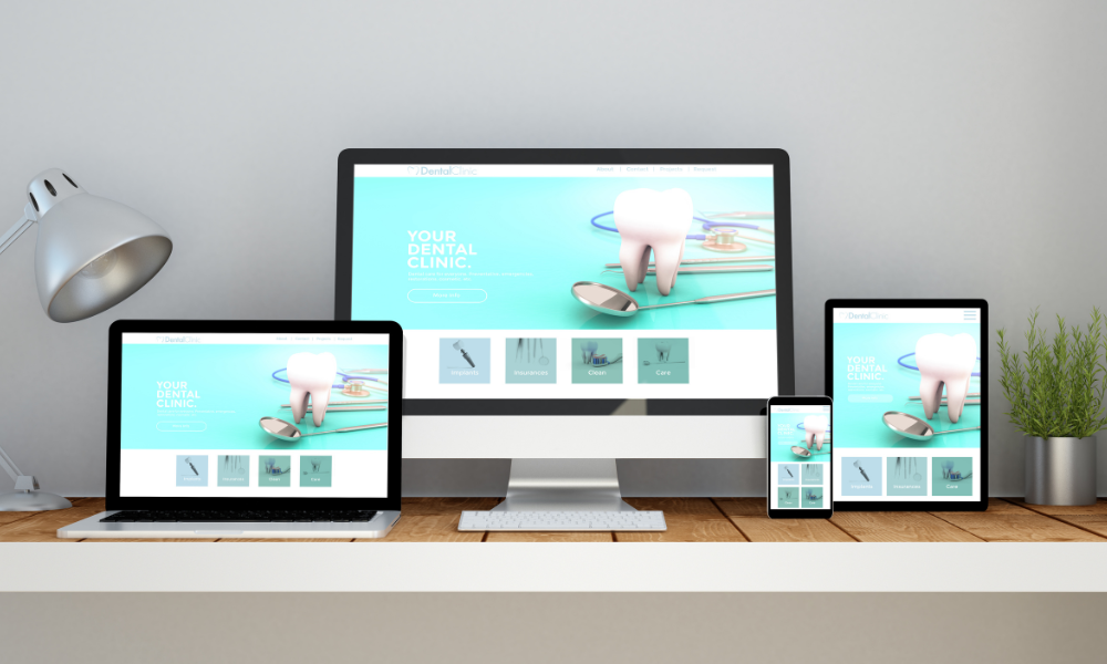 Digital devices with the same UX website design on them